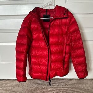 Red Moncler Puffer Jacket